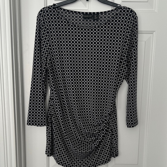 Rachel Zoe Black and White Patterned Blouse - Picture 1 of 3